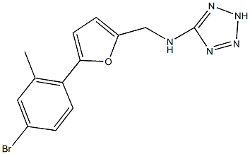 N-{[5-(4-bromo-2-methylphenyl)-2-furyl]methyl}-N-(2H-tetraazol-5-yl)amine Struktur