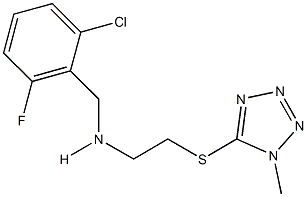 N-(2-chloro-6-fluorobenzyl)-N-{2-[(1-methyl-1H-tetraazol-5-yl)sulfanyl]ethyl}amine Struktur