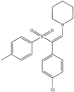 1-(4-chlorophenyl)-2-(1-piperidinyl)vinyl 4-methylphenyl sulfone Struktur