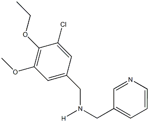 N-(3-chloro-4-ethoxy-5-methoxybenzyl)-N-(3-pyridinylmethyl)amine Struktur