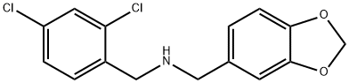 N-(1,3-benzodioxol-5-ylmethyl)-N-(2,4-dichlorobenzyl)amine Struktur