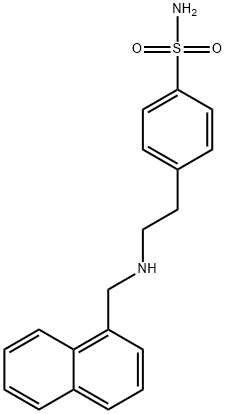 4-{2-[(1-naphthylmethyl)amino]ethyl}benzenesulfonamide Struktur