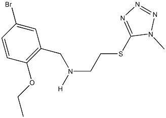 N-(5-bromo-2-ethoxybenzyl)-N-{2-[(1-methyl-1H-tetraazol-5-yl)sulfanyl]ethyl}amine Struktur