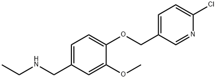 N-{4-[(6-chloro-3-pyridinyl)methoxy]-3-methoxybenzyl}-N-ethylamine Struktur