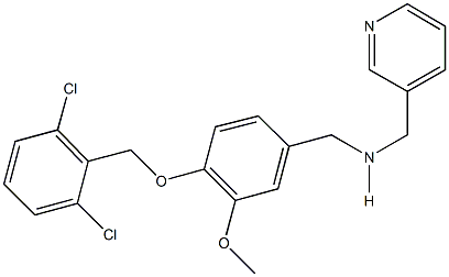 N-{4-[(2,6-dichlorobenzyl)oxy]-3-methoxybenzyl}-N-(3-pyridinylmethyl)amine Struktur