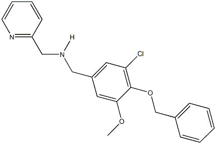 N-[4-(benzyloxy)-3-chloro-5-methoxybenzyl]-N-(2-pyridinylmethyl)amine Struktur