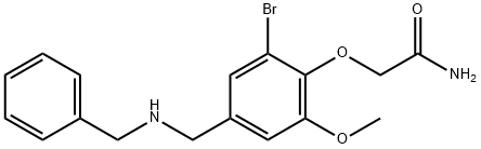 2-{4-[(benzylamino)methyl]-2-bromo-6-methoxyphenoxy}acetamide Struktur