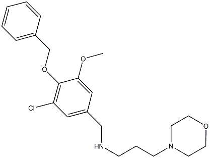 N-[4-(benzyloxy)-3-chloro-5-methoxybenzyl]-N-[3-(4-morpholinyl)propyl]amine Struktur