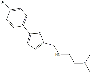 N-{[5-(4-bromophenyl)-2-furyl]methyl}-N-[2-(dimethylamino)ethyl]amine Struktur