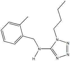 1-butyl-N-(2-methylbenzyl)-1H-tetraazol-5-amine Struktur