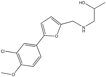 1-({[5-(3-chloro-4-methoxyphenyl)-2-furyl]methyl}amino)-2-propanol Struktur