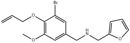 N-[4-(allyloxy)-3-bromo-5-methoxybenzyl]-N-(2-furylmethyl)amine Struktur