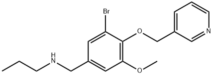 N-[3-bromo-5-methoxy-4-(3-pyridinylmethoxy)benzyl]-N-propylamine Struktur