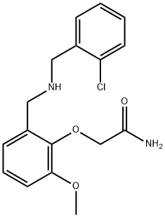 2-(2-{[(2-chlorobenzyl)amino]methyl}-6-methoxyphenoxy)acetamide Struktur