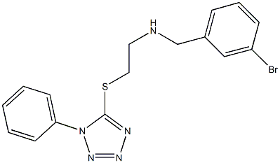 N-(3-bromobenzyl)-N-{2-[(1-phenyl-1H-tetraazol-5-yl)sulfanyl]ethyl}amine Struktur