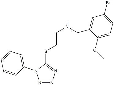 N-(5-bromo-2-methoxybenzyl)-N-{2-[(1-phenyl-1H-tetraazol-5-yl)sulfanyl]ethyl}amine Struktur