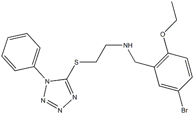 N-(5-bromo-2-ethoxybenzyl)-N-{2-[(1-phenyl-1H-tetraazol-5-yl)sulfanyl]ethyl}amine Struktur