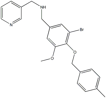 N-{3-bromo-5-methoxy-4-[(4-methylbenzyl)oxy]benzyl}-N-(3-pyridinylmethyl)amine Struktur