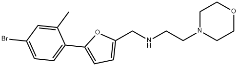 N-{[5-(4-bromo-2-methylphenyl)-2-furyl]methyl}-N-[2-(4-morpholinyl)ethyl]amine Struktur