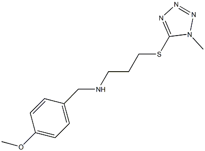 N-(4-methoxybenzyl)-N-{3-[(1-methyl-1H-tetraazol-5-yl)sulfanyl]propyl}amine Struktur