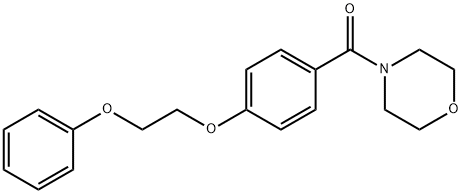 4-[4-(2-phenoxyethoxy)benzoyl]morpholine Struktur