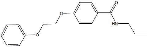 4-(2-phenoxyethoxy)-N-propylbenzamide Struktur