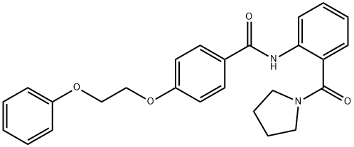 4-(2-phenoxyethoxy)-N-[2-(1-pyrrolidinylcarbonyl)phenyl]benzamide Struktur