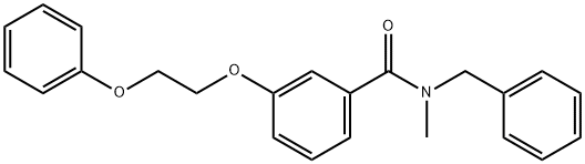 N-benzyl-N-methyl-3-(2-phenoxyethoxy)benzamide Struktur