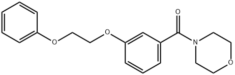 4-[3-(2-phenoxyethoxy)benzoyl]morpholine Struktur