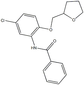 N-[5-chloro-2-(tetrahydro-2-furanylmethoxy)phenyl]benzamide Struktur