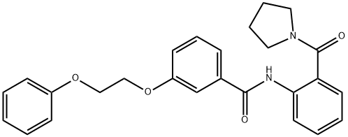 3-(2-phenoxyethoxy)-N-[2-(1-pyrrolidinylcarbonyl)phenyl]benzamide Struktur