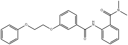 N,N-dimethyl-2-{[3-(2-phenoxyethoxy)benzoyl]amino}benzamide Struktur