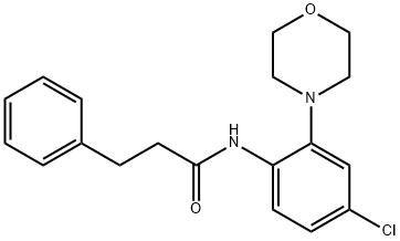 N-[4-chloro-2-(4-morpholinyl)phenyl]-3-phenylpropanamide Struktur