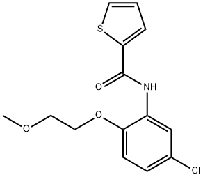 N-[5-chloro-2-(2-methoxyethoxy)phenyl]-2-thiophenecarboxamide Struktur