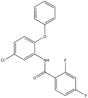 N-(5-chloro-2-phenoxyphenyl)-2,4-difluorobenzamide Struktur