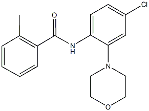 N-[4-chloro-2-(4-morpholinyl)phenyl]-2-methylbenzamide Struktur