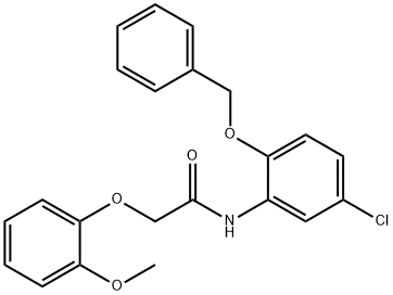 N-[2-(benzyloxy)-5-chlorophenyl]-2-(2-methoxyphenoxy)acetamide Struktur