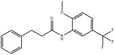 N-[2-methoxy-5-(trifluoromethyl)phenyl]-3-phenylpropanamide Struktur