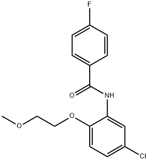 N-[5-chloro-2-(2-methoxyethoxy)phenyl]-4-fluorobenzamide Struktur