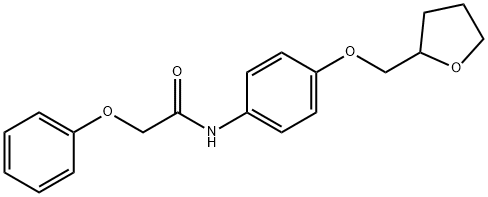 2-phenoxy-N-[4-(tetrahydro-2-furanylmethoxy)phenyl]acetamide Struktur