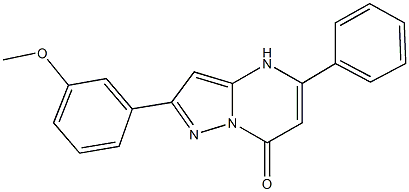 2-(3-methoxyphenyl)-5-phenylpyrazolo[1,5-a]pyrimidin-7(4H)-one Struktur