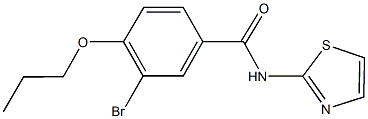 3-bromo-4-propoxy-N-(1,3-thiazol-2-yl)benzamide Struktur