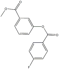 methyl 3-[(4-fluorobenzoyl)oxy]benzoate Struktur