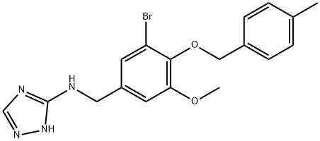 N-{3-bromo-5-methoxy-4-[(4-methylbenzyl)oxy]benzyl}-N-(1H-1,2,4-triazol-3-yl)amine Struktur