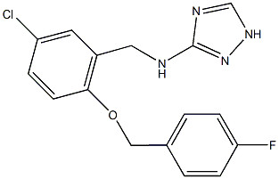 N-{5-chloro-2-[(4-fluorobenzyl)oxy]benzyl}-N-(1H-1,2,4-triazol-3-yl)amine Struktur