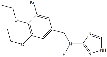 N-(3-bromo-4,5-diethoxybenzyl)-N-(1H-1,2,4-triazol-3-yl)amine Struktur