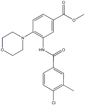 methyl 3-[(4-chloro-3-methylbenzoyl)amino]-4-(4-morpholinyl)benzoate Struktur