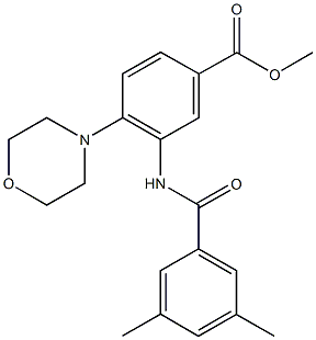 methyl 3-[(3,5-dimethylbenzoyl)amino]-4-(4-morpholinyl)benzoate Struktur