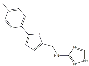 N-{[5-(4-fluorophenyl)-2-furyl]methyl}-N-(1H-1,2,4-triazol-3-yl)amine Struktur