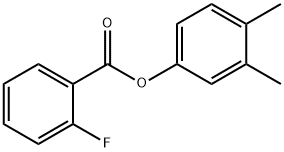 3,4-dimethylphenyl 2-fluorobenzoate Struktur